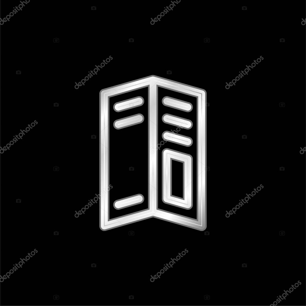 Big Brochure silver plated metallic icon
