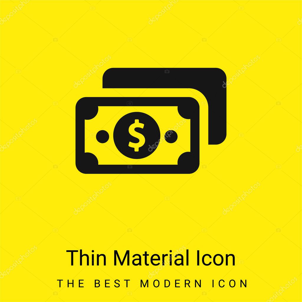Bill minimal bright yellow material icon