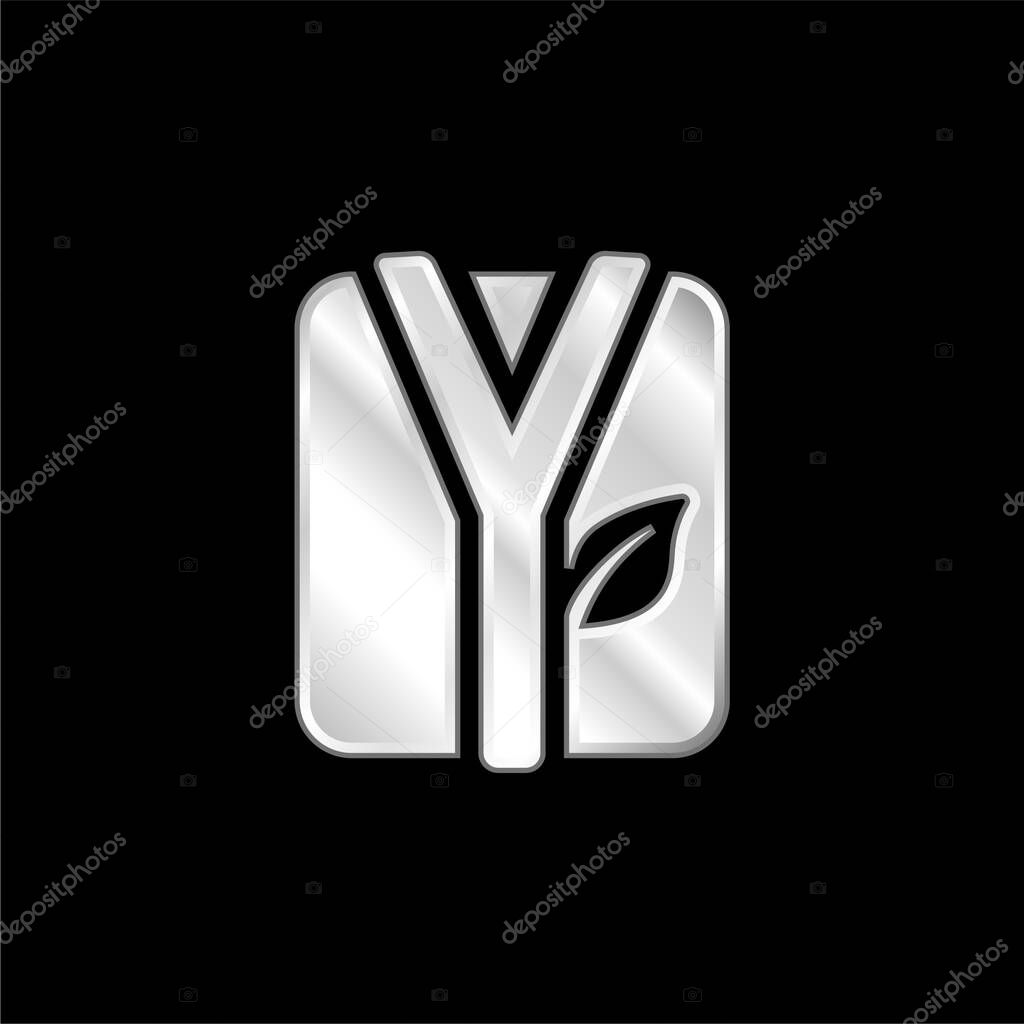 Bathrobe silver plated metallic icon