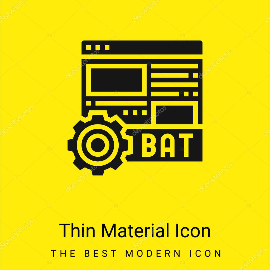 Batch minimal bright yellow material icon