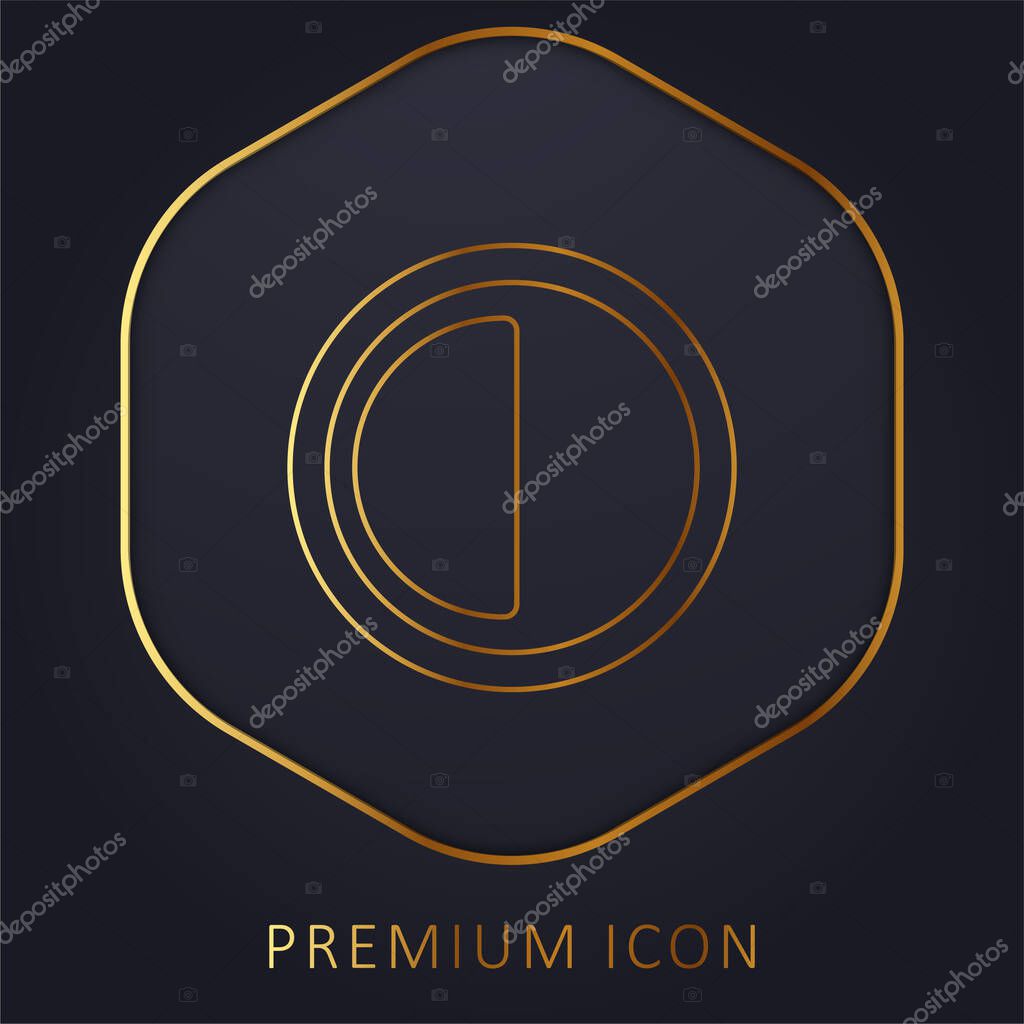 30 Minutes golden line premium logo or icon