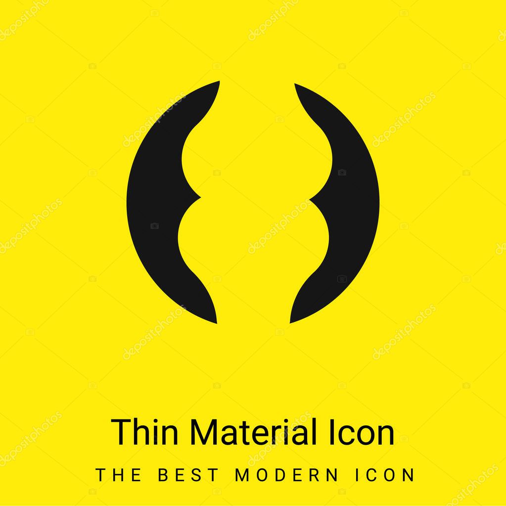 Articulation minimal bright yellow material icon
