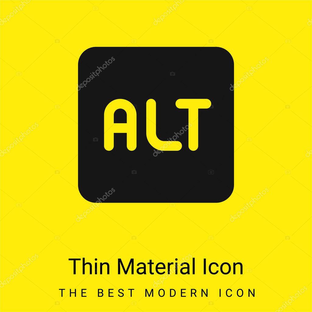 Alt minimal bright yellow material icon
