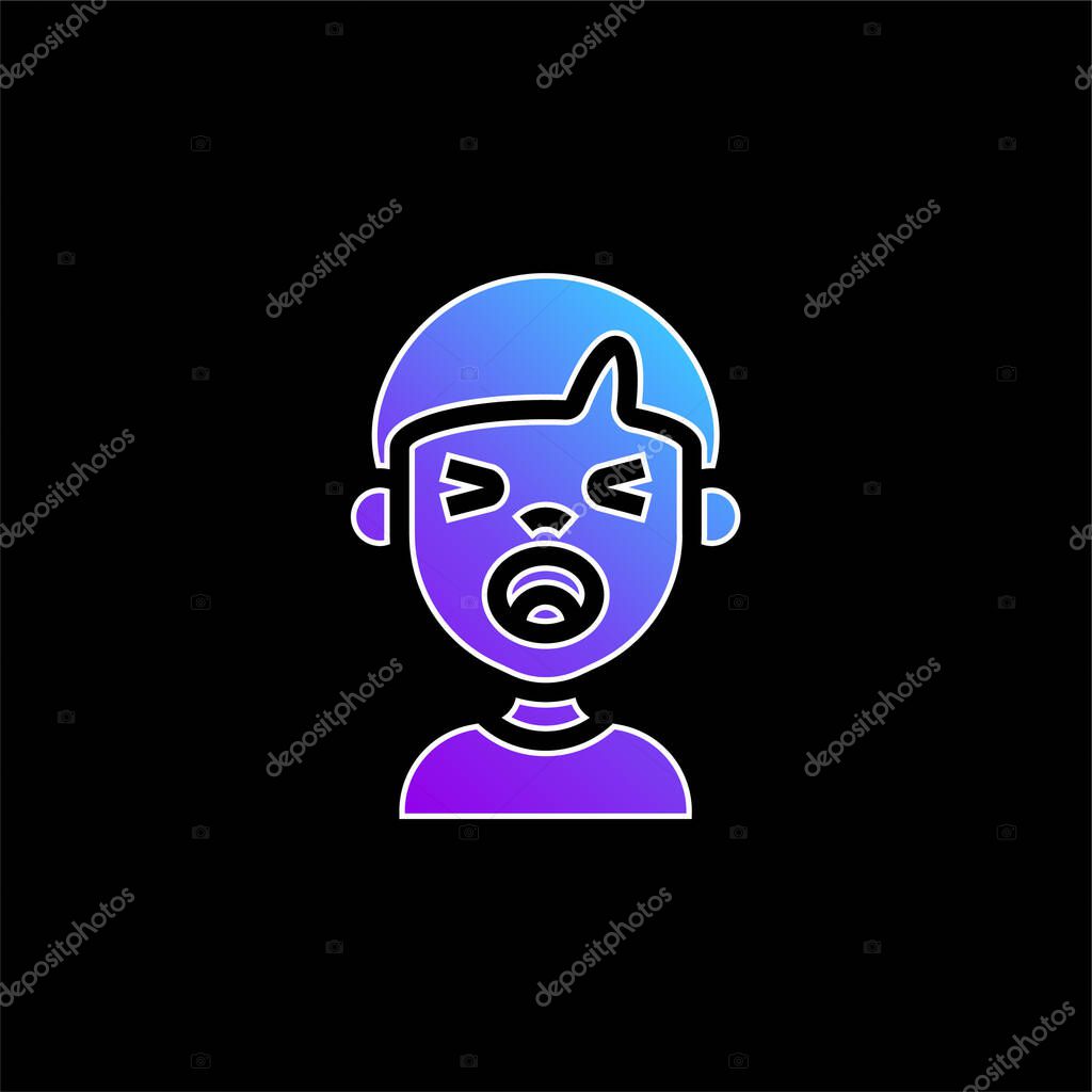 Boy blue gradient vector icon