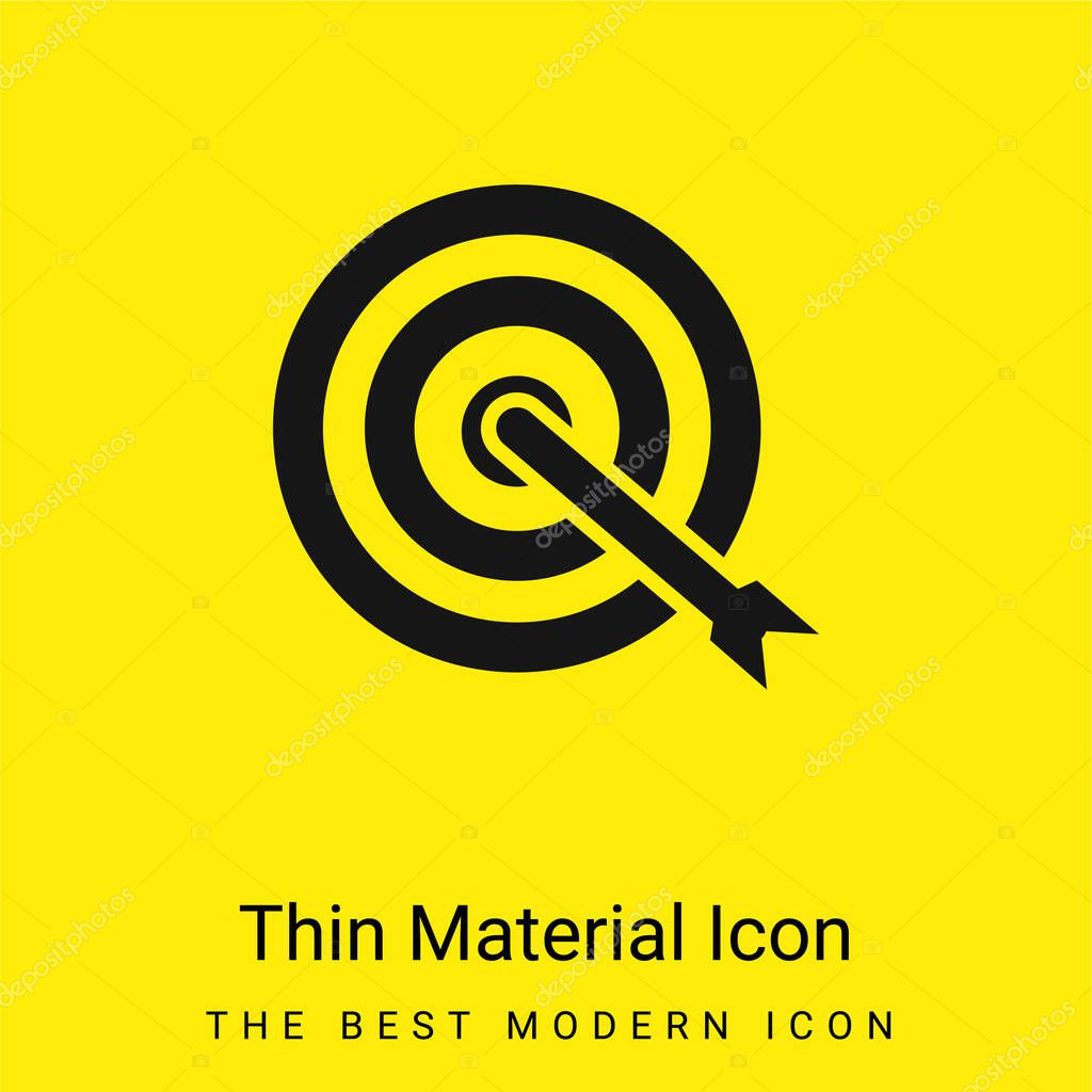 Arrow Shoot On Target Center minimal bright yellow material icon
