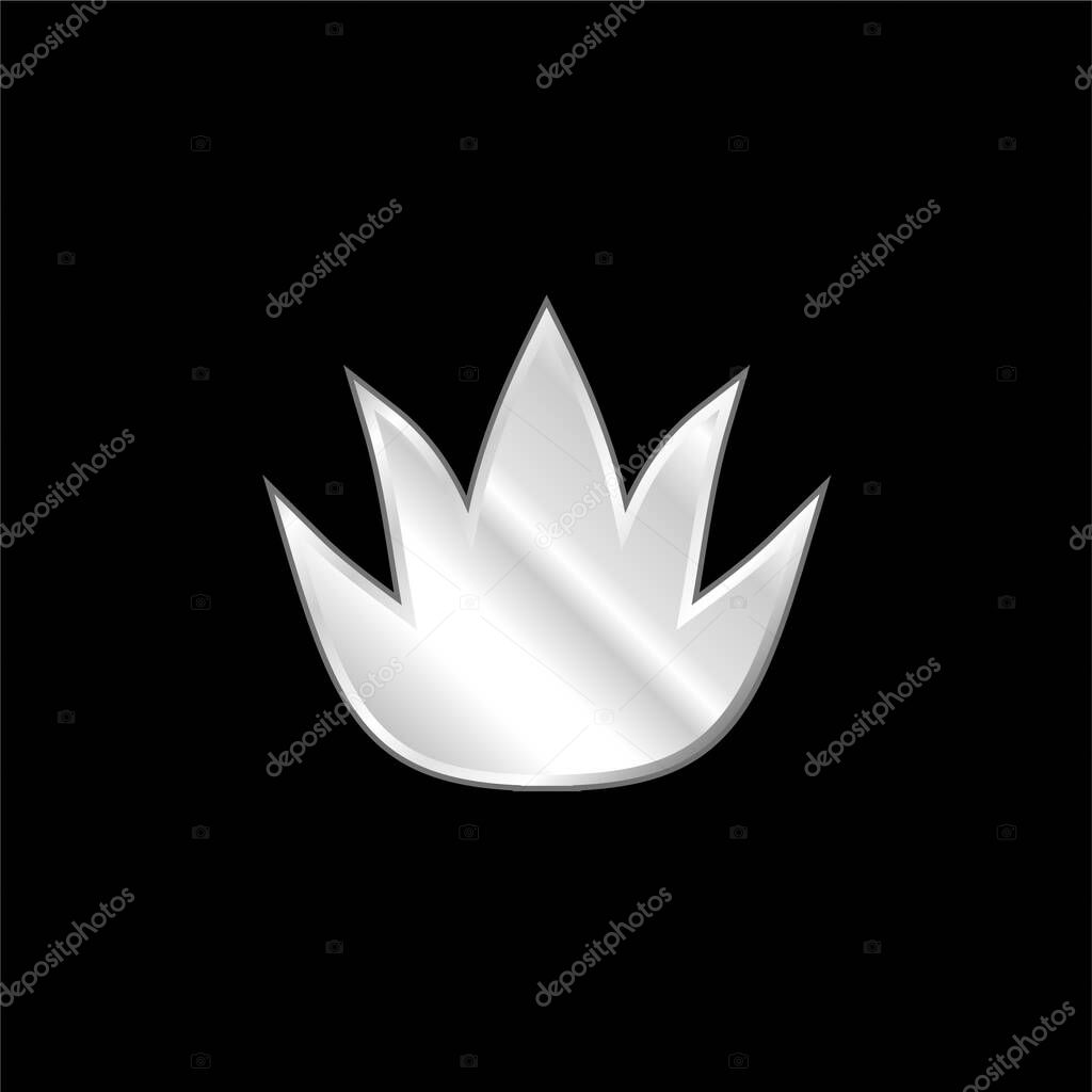 Aloe Vera silver plated metallic icon