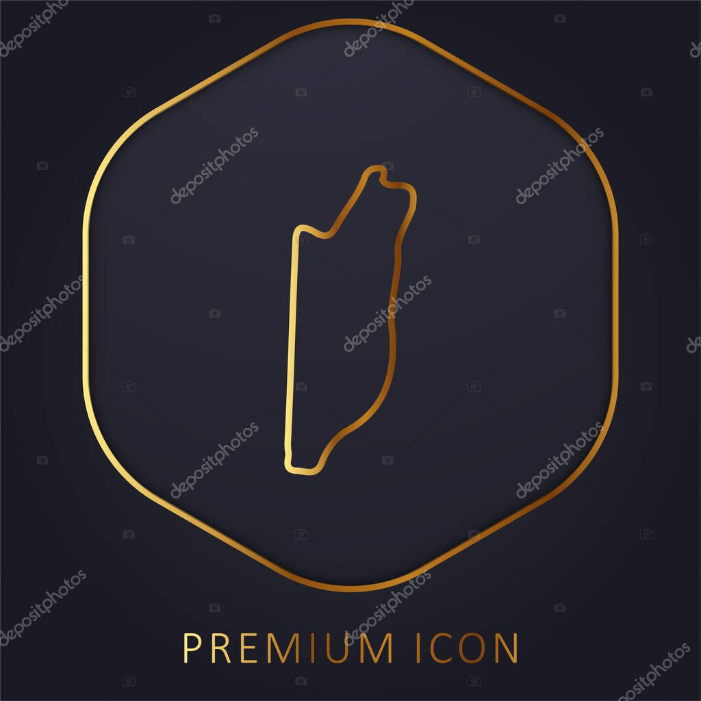 Belize golden line premium logo or icon