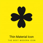 4 Lístek Clover minimální jasně žlutý materiál ikona
