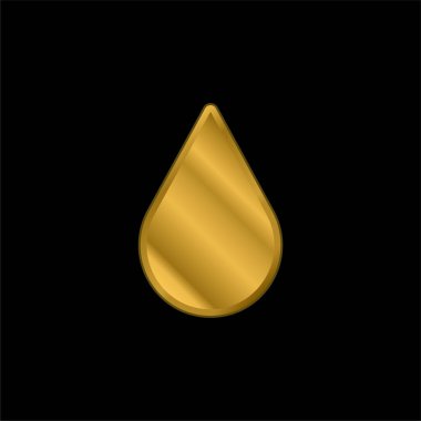 Kan Düşürme Altın kaplama metalik simge veya logo vektörü