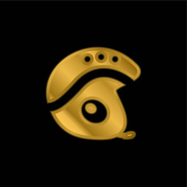 Bisikletli Altın Kaplama Metal Simge veya logo Vektörü