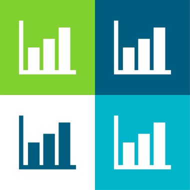 Çubuklar Grafiksel Düz Renk en az simge kümesi