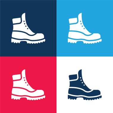 Önyükleme mavisi ve kırmızı dört renk en küçük simge kümesi