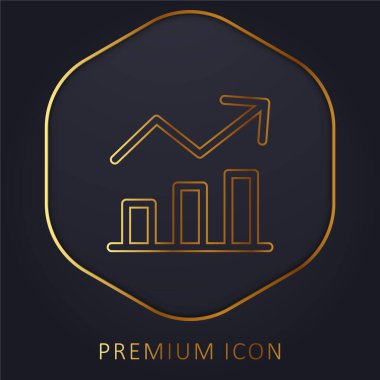 Analitik altın çizgi prim logosu veya simgesi