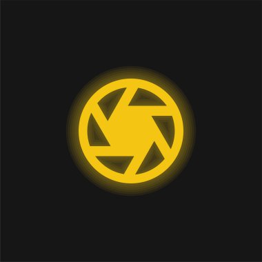 Parlak sarı neon simgesi