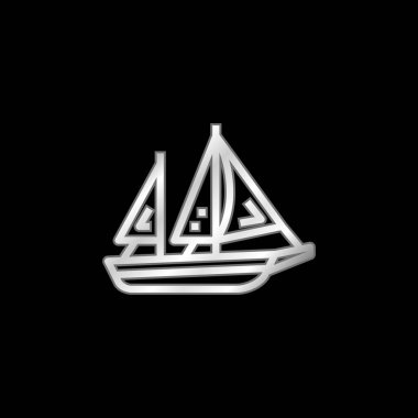 Tekne gümüş kaplama metalik simge