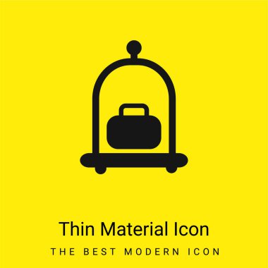Baggage Cart minimal bright yellow material icon clipart