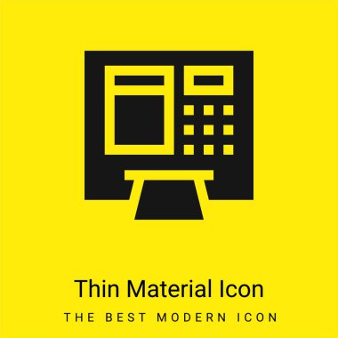 ATM minimal açık sarı malzeme simgesi