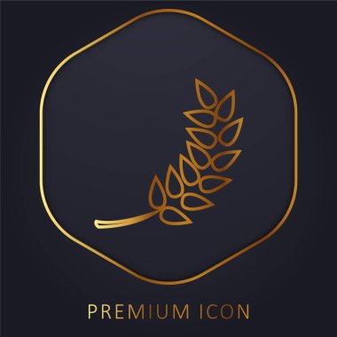 Yapraklı Branch Altın Hat prim logosu veya simgesi