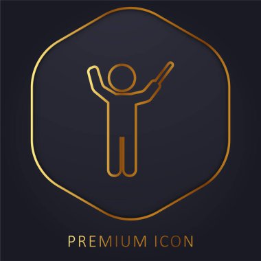 Bandmaster golden line premium logo or icon clipart