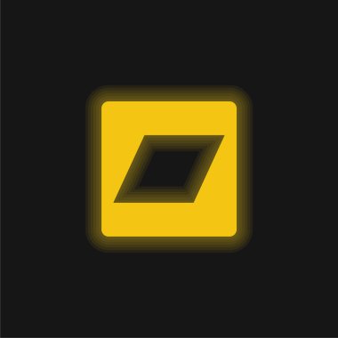 Bando Kampı Logosu Sarı Parlayan neon simgesi