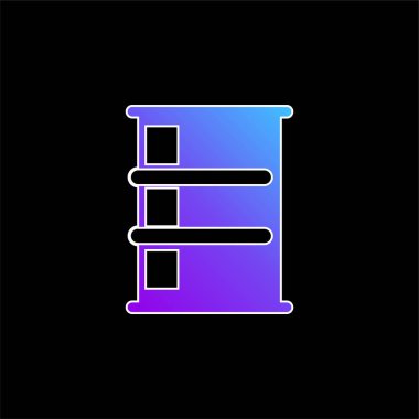 Varil Konteynırı mavi eğimli vektör simgesi