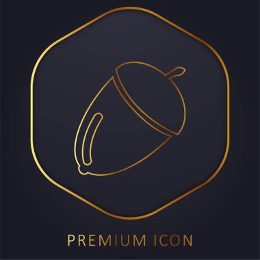 Meşe palamudu altın çizgisi logosu veya simgesi