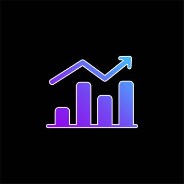 Çubuk Mavi Gradyan vektör simgesi