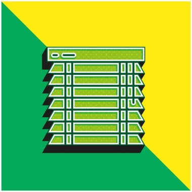 Blinds Green and yellow modern 3d vector icon logo clipart