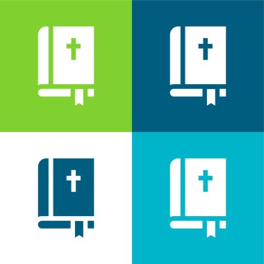 Bible Düz 4 renk en küçük simge kümesi