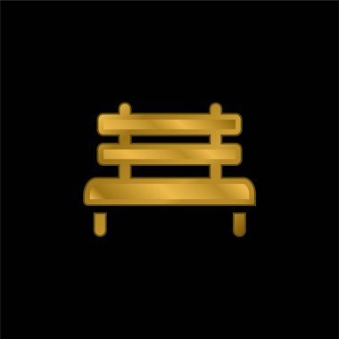 Altın kaplama metalik simge veya logo vektörü