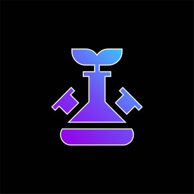 Biyoteknoloji mavi gradyan vektör simgesi