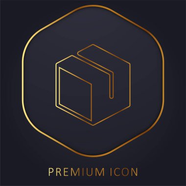 Altın çizgi prim logosu veya simgesi