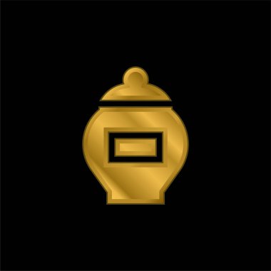Kül altın kaplama metalik simge veya logo vektörü