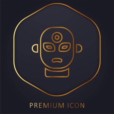 Uzaylı altın çizgisi prim logosu veya simgesi