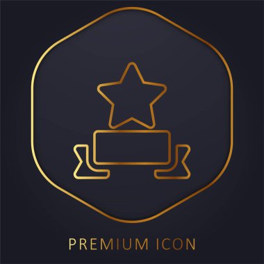 Altın çizgi prim logosu veya simgesi