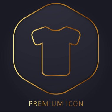 Black Shirt golden line premium logo or icon clipart