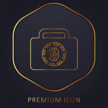 Bitcoin Çanta Altın Hat prim logosu veya simgesi