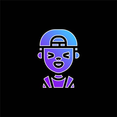 Erkek mavi gradyan vektör simgesi