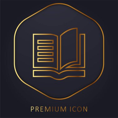 Altın satır premium logosu ya da simgesi