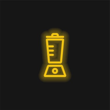 Blender Outline yellow glowing neon icon clipart