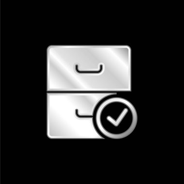 Gümüş kaplama metalik simgeyi arşivle