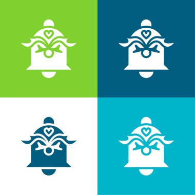 Bell Düz 4 renk simgesi seti