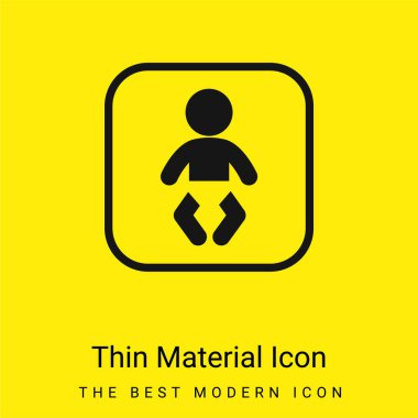 Baby Zone minimal bright yellow material icon clipart