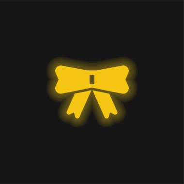 Baş sarı parlak neon simgesi