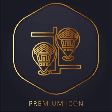 Banka altın hat premium logosu veya simgesi
