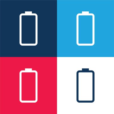 Pil Durumu: Mavi ve kırmızı 4 renk en küçük simge seti