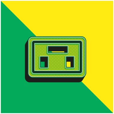 American Football Scores Green and yellow modern 3d vector icon logo clipart