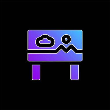 Billboard mavi gradyan vektör simgesi