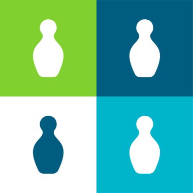 Bowling Düz 4 renk en küçük simge kümesi