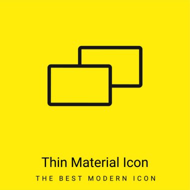 2 Squares minimal bright yellow material icon clipart